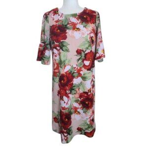 Bobeau Floral Print Dress Medium